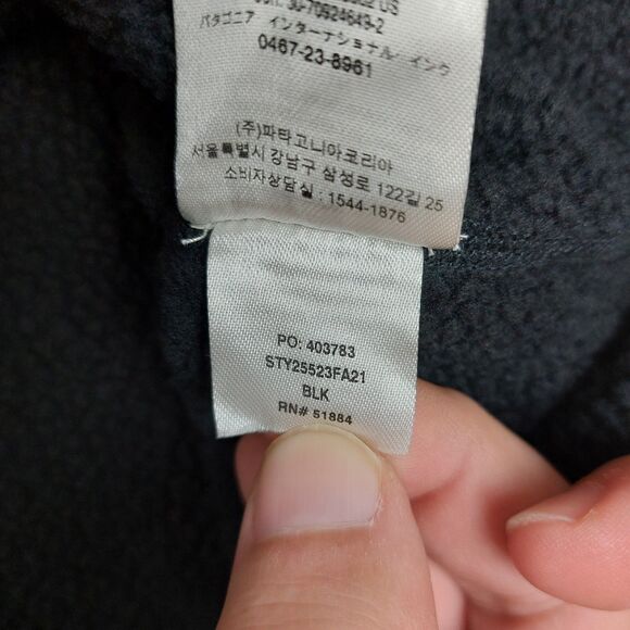 Patagonia Better Sweater Mens Large Black 1/4 Zip Fleece Pullover Embroidered - Picture 9 of 9
